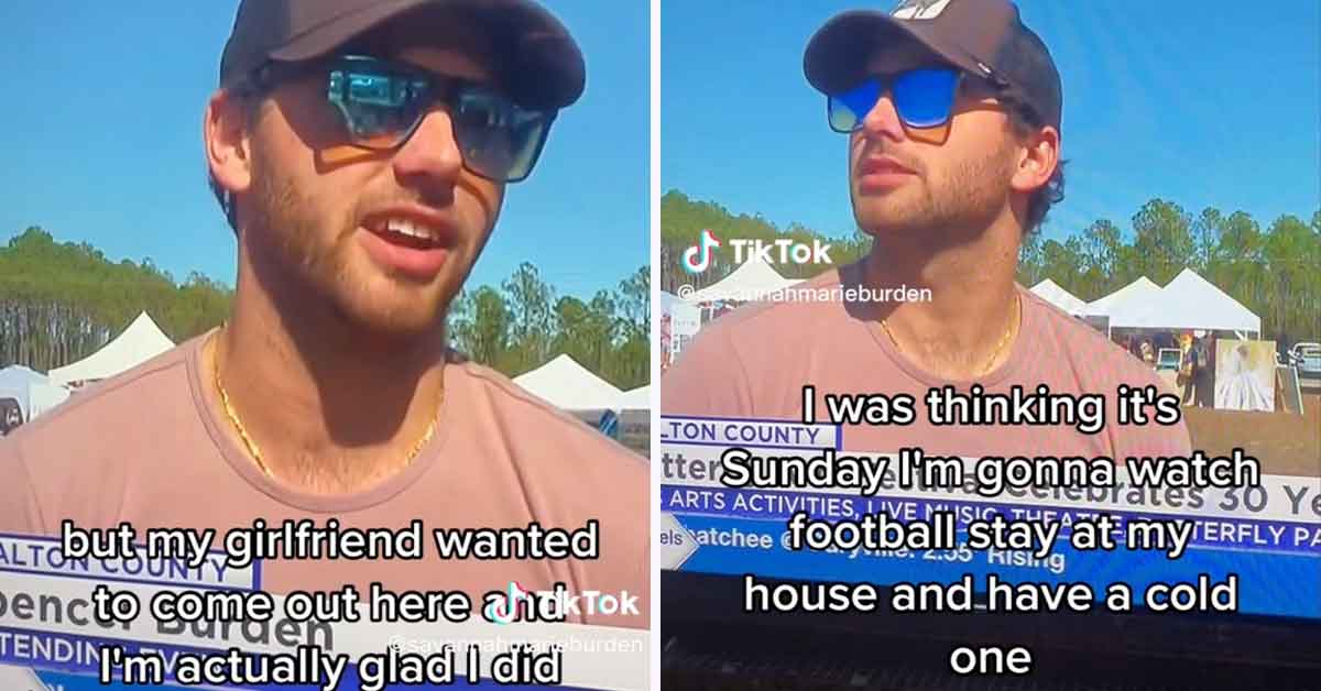 guy interviewed by local news lies about having a good time