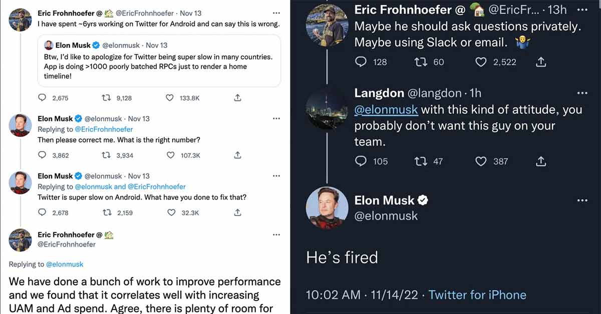 He's fired -  Elon Musk tweet