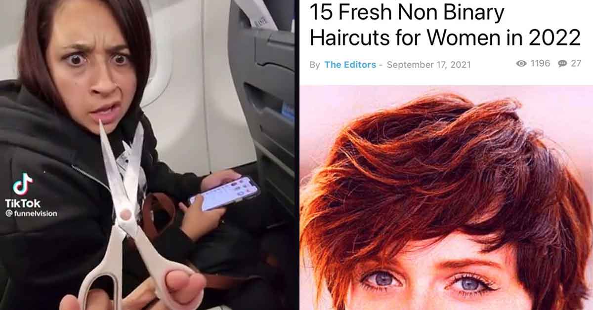 People who didn't think things through - haircuts for non-binary women, scissors on plane