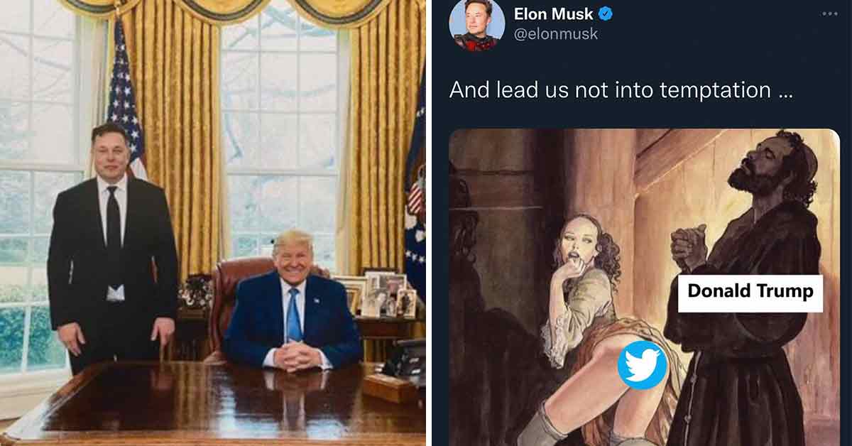 donald trump -  twitter logo - elon musk meme