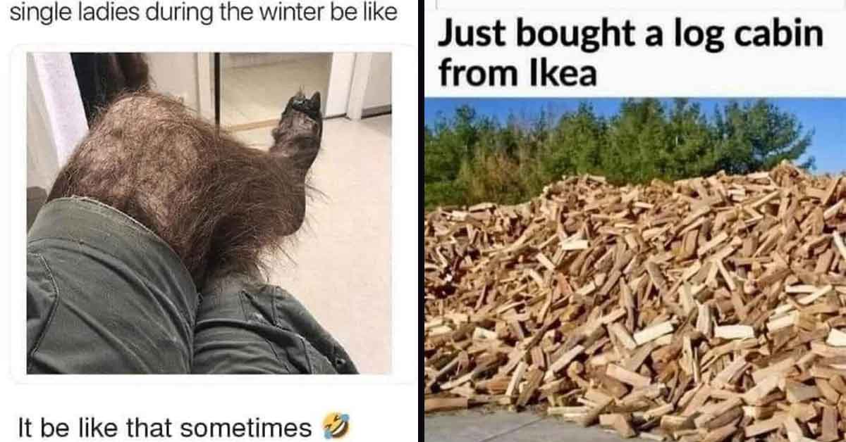 Fresh Pics And Memes - girls in winter, ikea log cabin