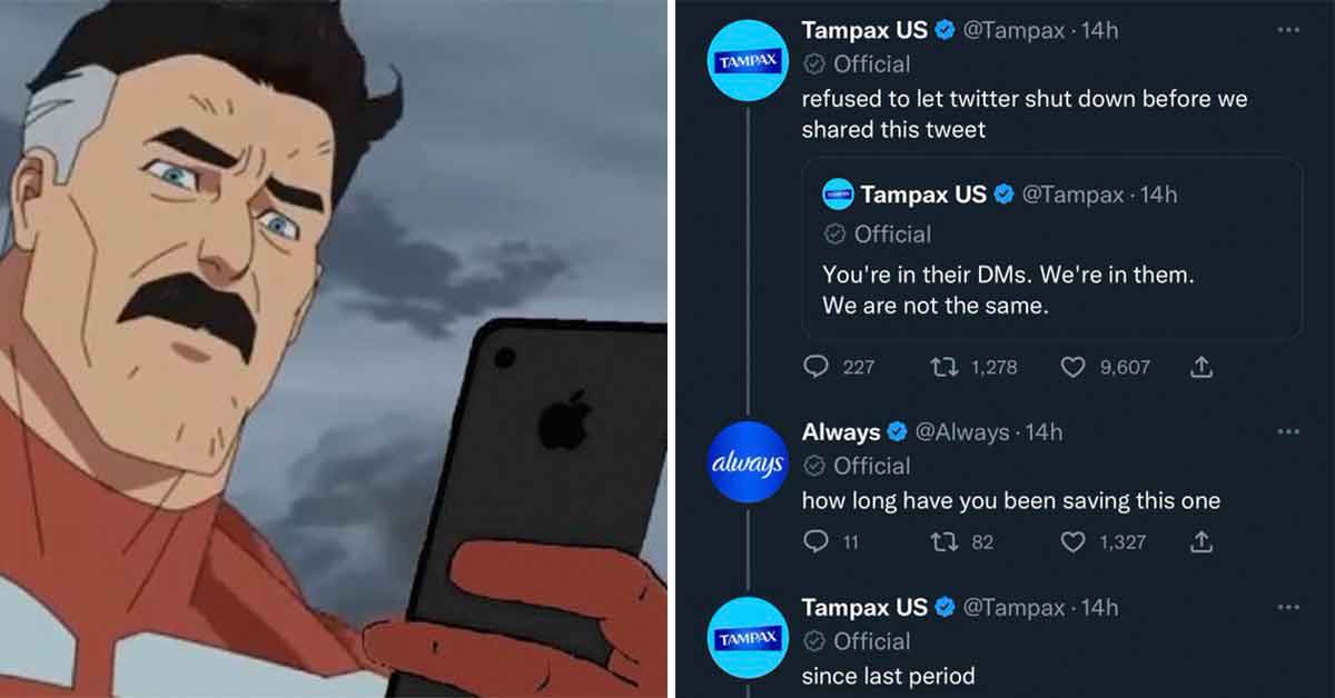 tampax freaks out twitter with hilarious tweet