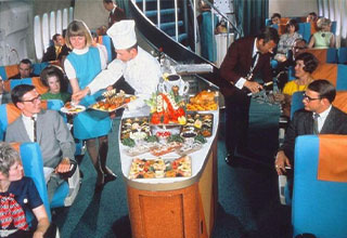 airplane food from the 1960s
