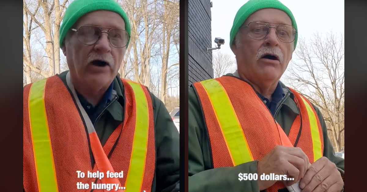 wholesome video with old man in safety vest