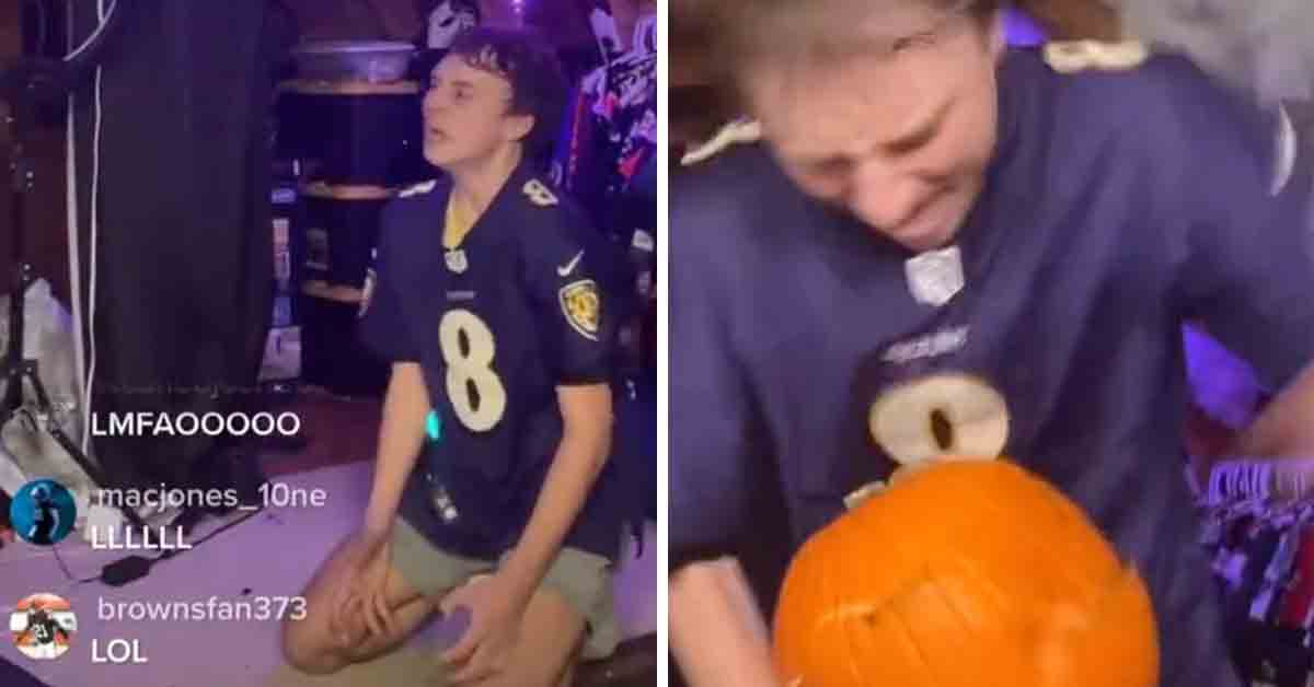 ravens fan has mental breakdown