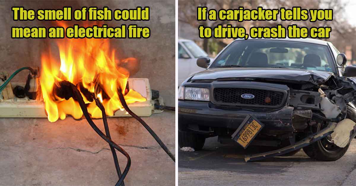 Facts That Could Save Your Life - fish smell electrical fire, carjacking