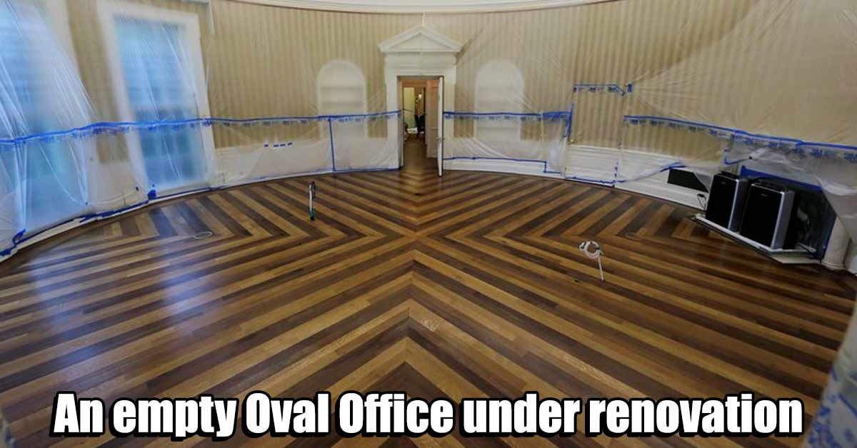 the oval office empty for renovations