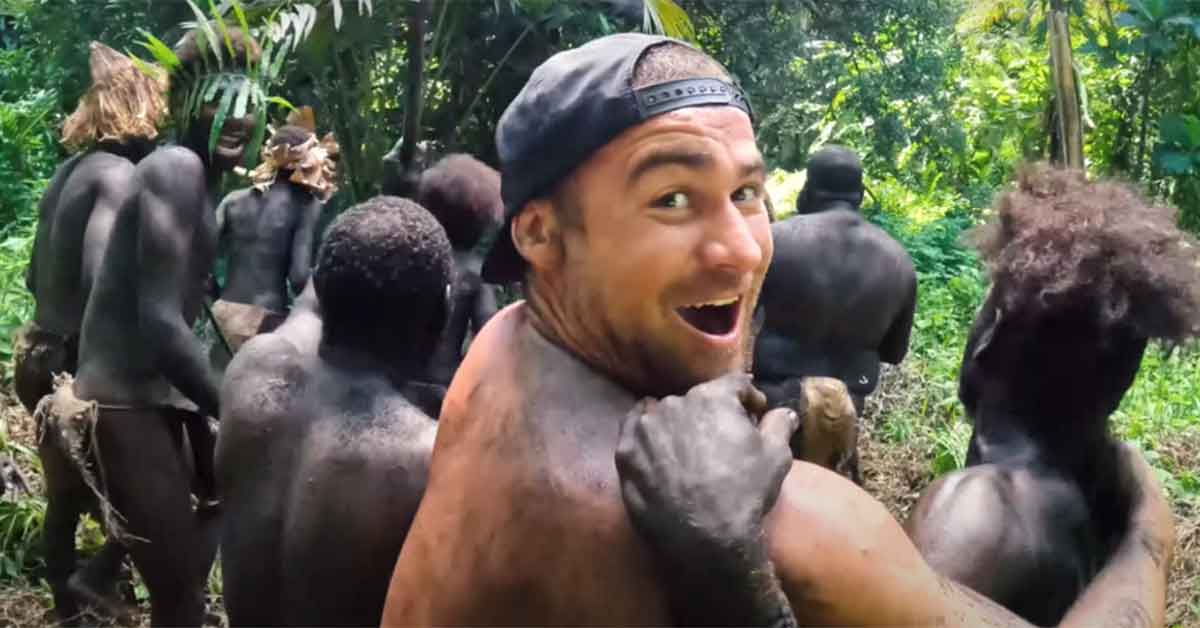 youtuber visits a forgotten tribe and gets thrown a party