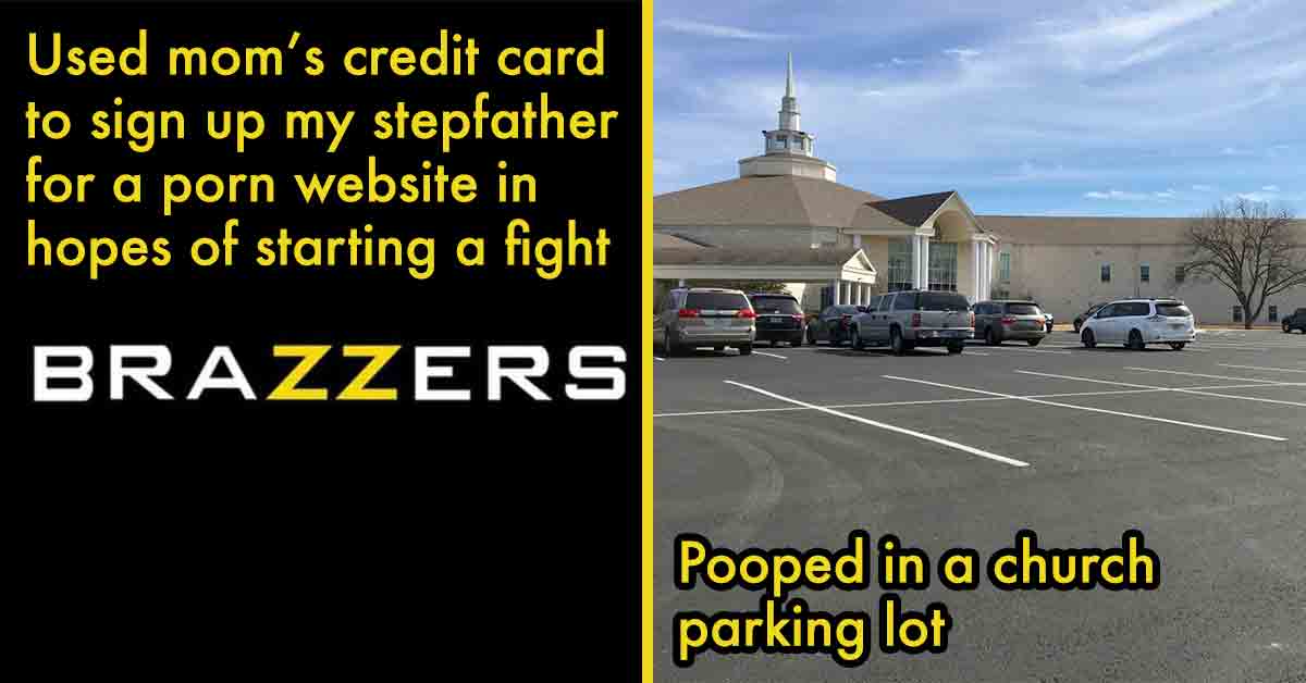 porn subscription and parking lot poop