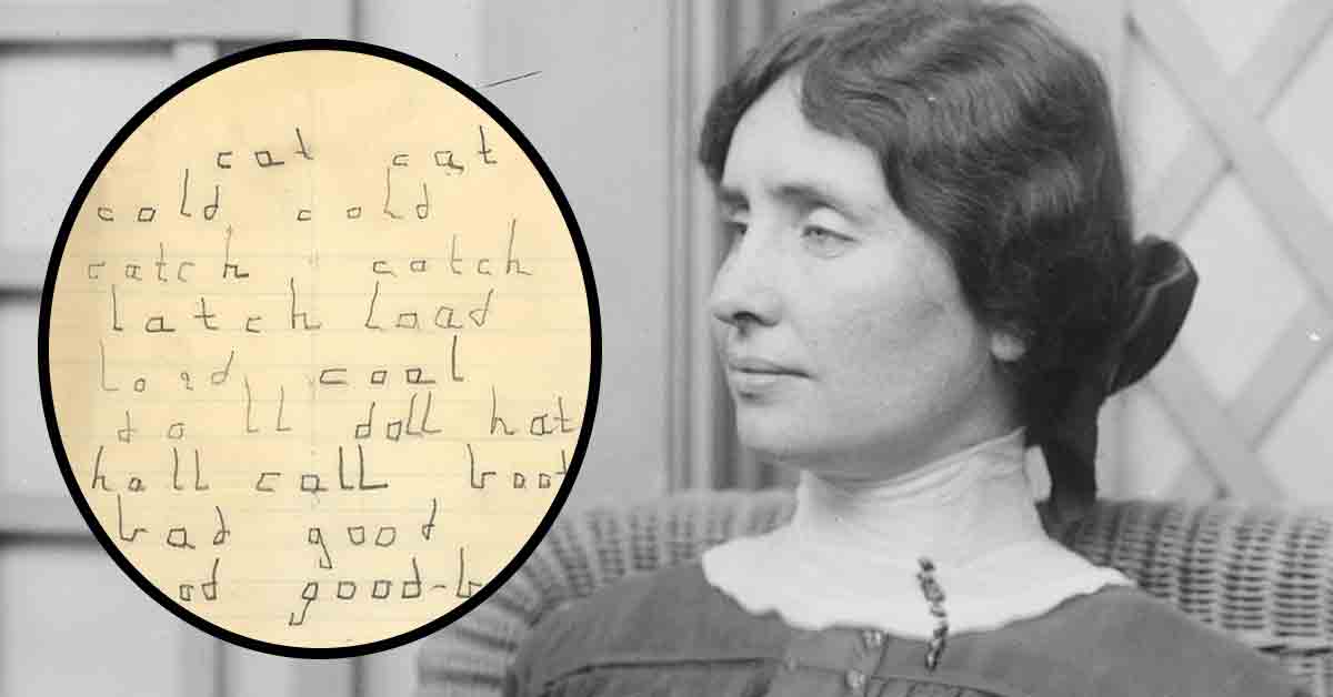 helen keller and writing