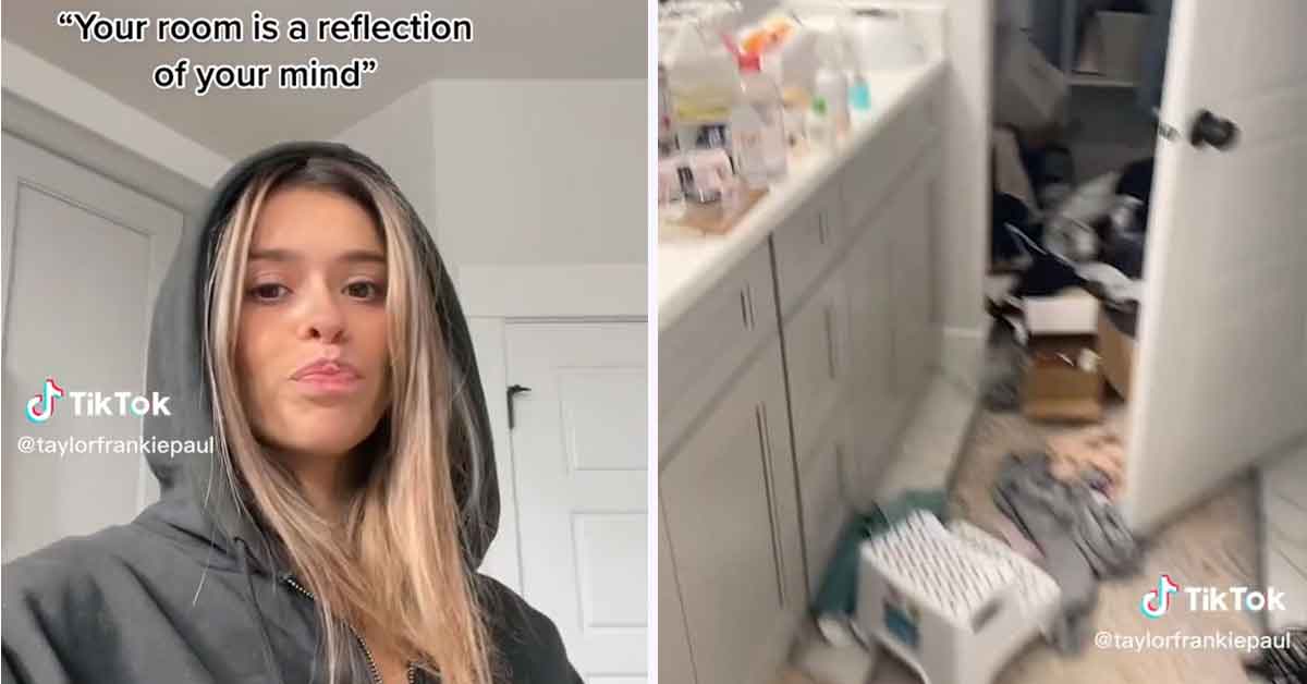 influencer shows off how messy her house is