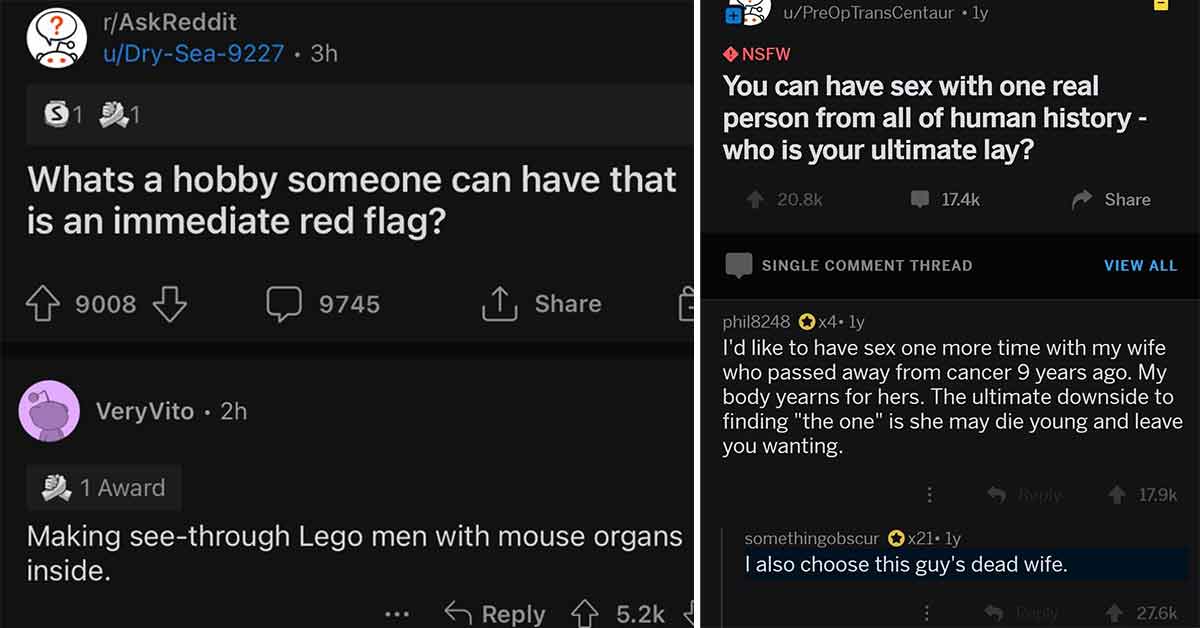 whats a hobby that is also a red flag