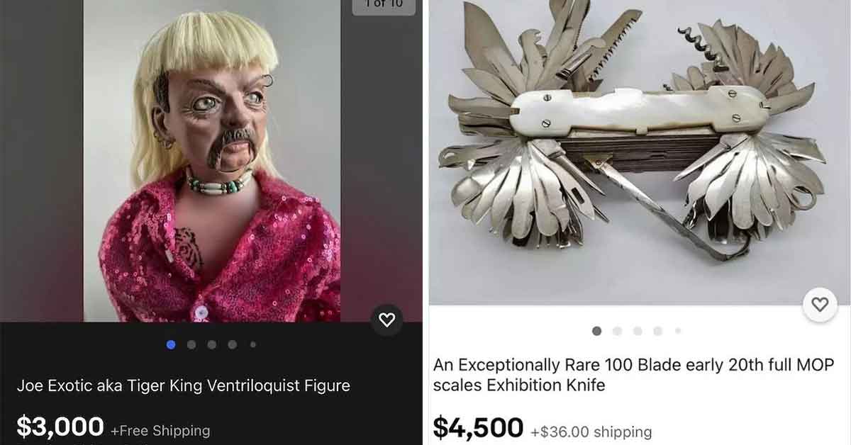 Insane Things That Sold Online - pocket knife, joe exotic ventriloquist