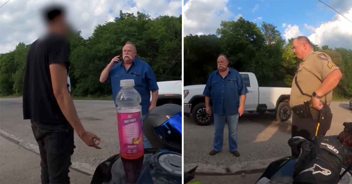 male karen calls cops on bikers