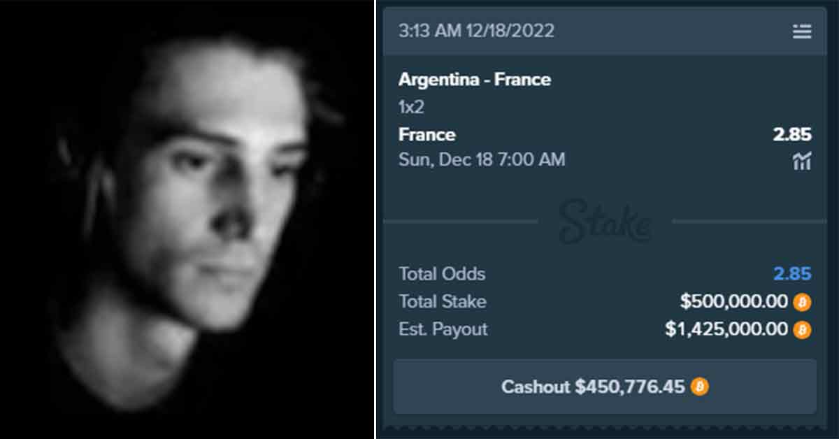 xQc loses 500,000 thousand betting on France to win the world cup final