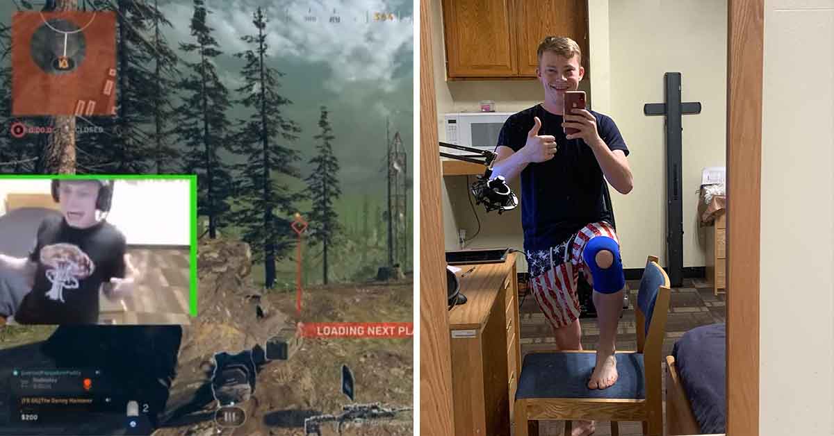 twitch streamer dislocates knee while playing call of duty