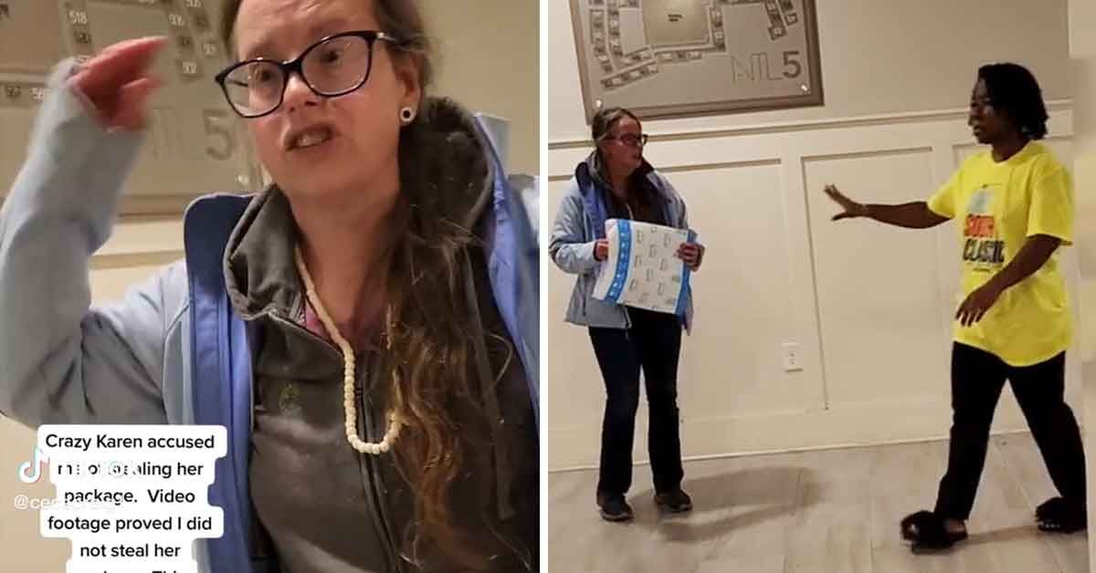 Karen Accuses Delivery Man Of Stealing Her Package Facepalm Video 