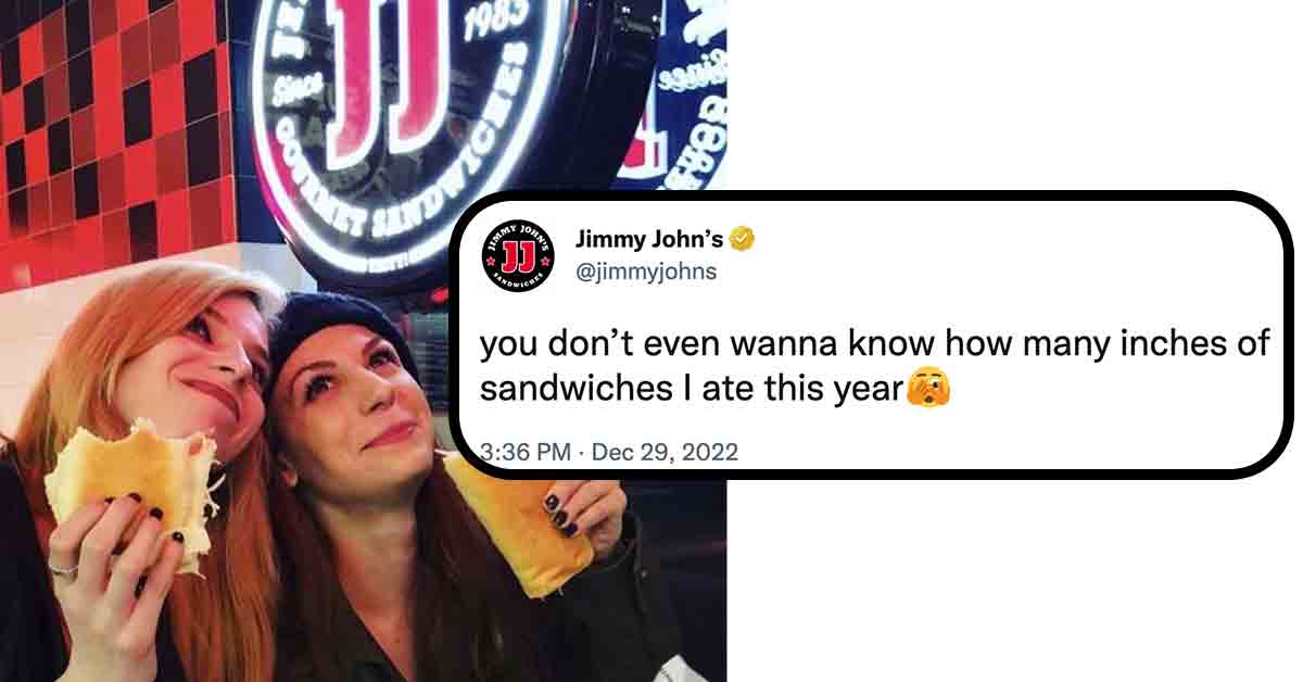 jimmy john's wrapped, girls eating