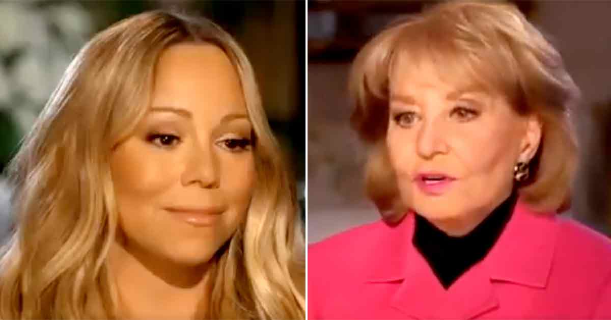 Barbara Walters interviewing Mariah Carey