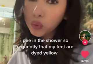 Unhinged TikTok Screenshots - pee in the shower
