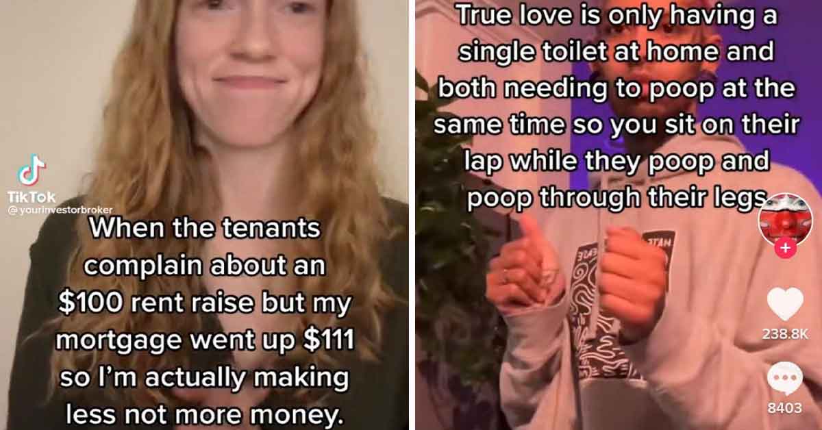 Unhinged TikTok Screenshots - raised rent, sit on lap to poop