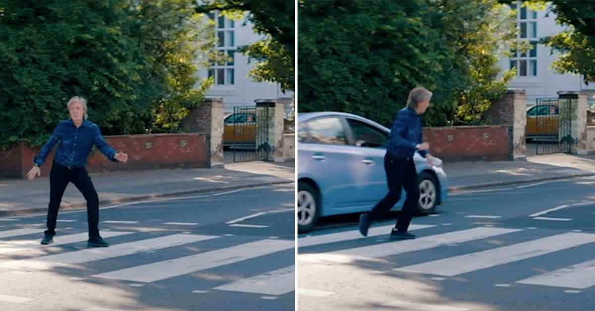 paul mccartney tries recreating abbey road cover