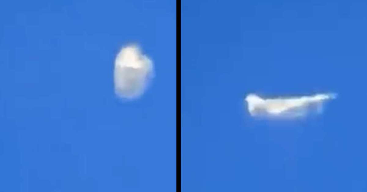 Crazy Shape-Shifting UFO Captured by an Airplane Passenger