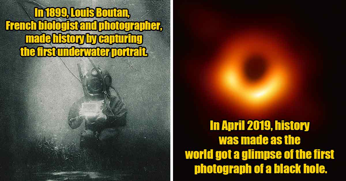 the first underwater portrait -  the first picture of a black hole