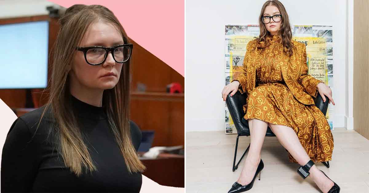 Anna Delvey in court and with an ankle monitor