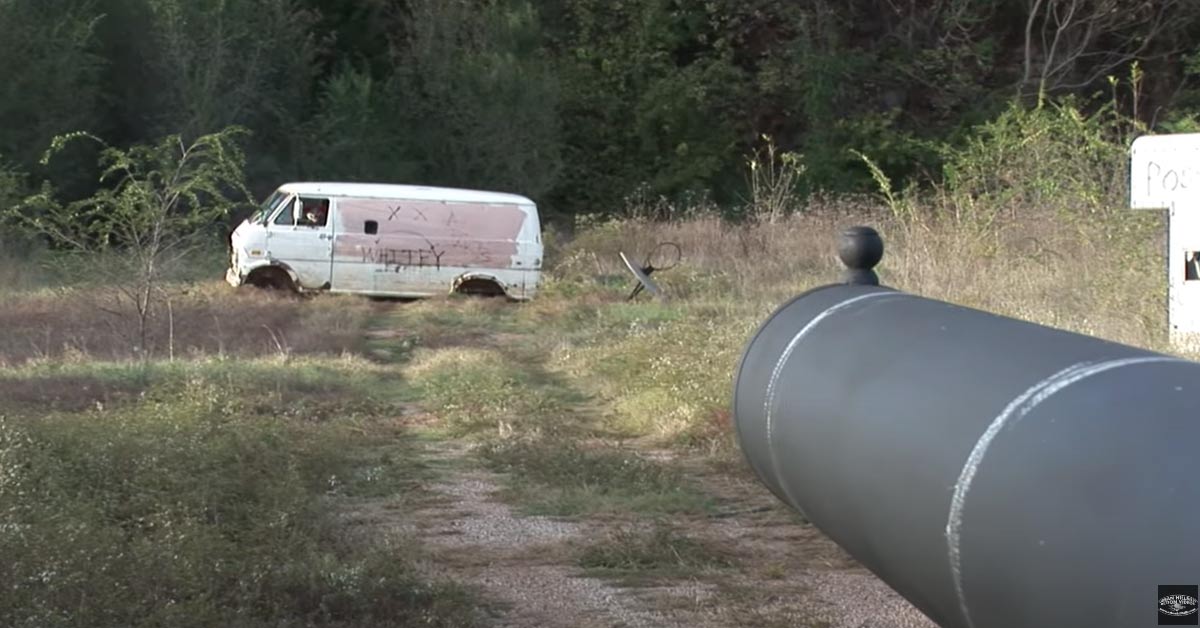 These Guys Pass the Time By Shooting Old Vans with Bowling Balls and Pumpkins