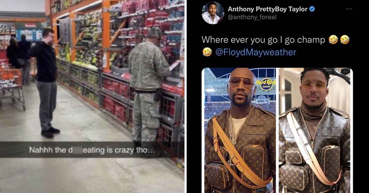 Examples of Insane D*ckriding - salute service, floyd mayweather