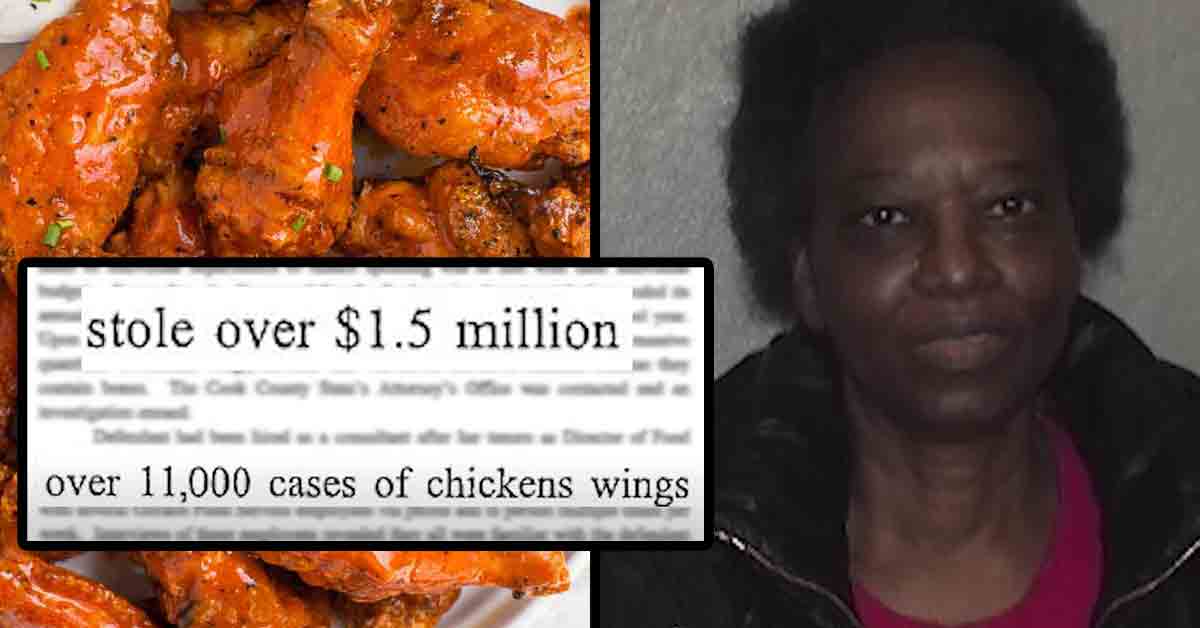 lunch worker steals wings