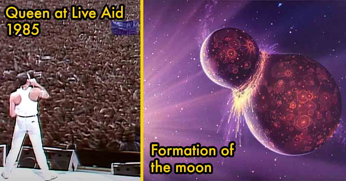 the formation of the moon -  Queen at Live Aid 1985