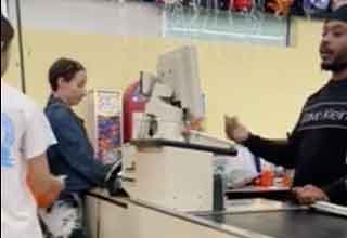 Dollar Tree cashier keeps the line moving while dealing with pissed off karen