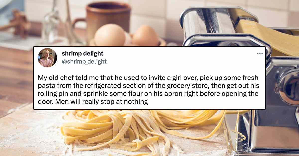 chef unlocks evil dating hack by buying fresh pasta and passing it off as homemade