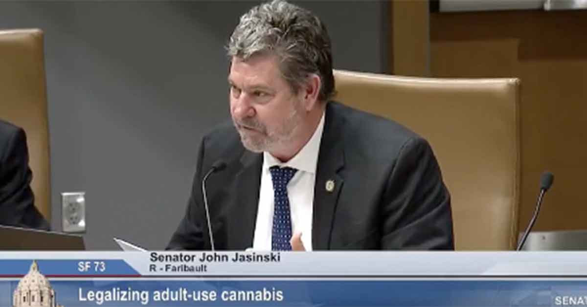 Minnesota State Sen. John Jasinski talking about legal weed putting drug-sniffing dogs out of work