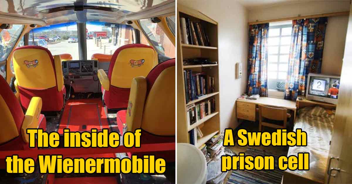 inside of the wienermobile -  Swedish prison cell