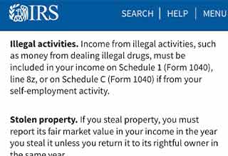 the IRS wants you to claim your stolen property on your taxes