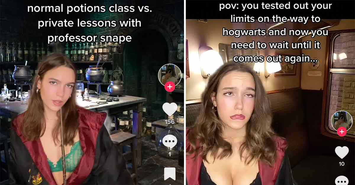 woman on tiktok who is way too horny for professor snape