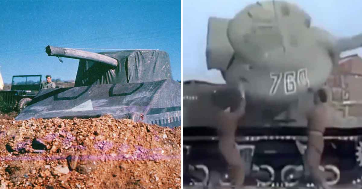 Inflatable tank used in WWII to trick the Nazis