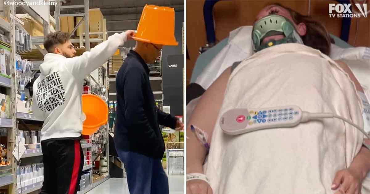 Woman Passes Out after Teens Target Her With ‘Bucket Prank’ Challenge