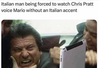 Memes, pics, reactions, and more to the new Mario Movie starring Chris Pratt, Jack Black, Charlie Day, and more! If you somehow have not seen The Super Mario Bros movie trailer, you're welcome in advance. <br/><br/>
<iframe width="100%" height="416" src="https://www.youtube.com/embed/RjNcTBXTk4I" title="YouTube video player" frameborder="0" allow="accelerometer; autoplay; clipboard-write; encrypted-media; gyroscope; picture-in-picture; web-share" allowfullscreen></iframe>
