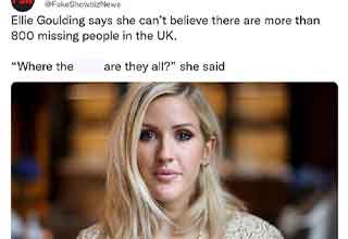 Ellie Goulding is a critically acclaimed English singer songwriter. Breaking out in 2010, Goulding has gone on to be the British Female Solo Act with the most ever entries into the UK singles chart with 35. 

She is also having her own meme moment right now, with fake quotes and headlines popping up across the internet. Primarily created by <strong><a href="https://twitter.com/FakeShowbizNews">Fake Showbiz News</a></strong>, a comedy page that creates fake celebrity news, the meme format has taken off. <br><br>

Ellie seems happy taking her memes in stride, commenting Ffs on one image, and responding to another with her alleged quote. It's nice to see a celebrity having fun with the internet. It's also given fans a reason to go back and check out <strong><a href="https://twitter.com/EdrianVA/status/1639298280436772865">her biggest hits</a></strong>, there might be more than you think.