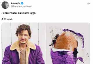 Pedro Pascal. Notable sandwich eater, Nic Cage gazer, and thirst provoker. The Mandalorian in <i>The Mandalorian</i>, Joel in <i>The Last Of Us</i> and now, the human incarnation of nearly every Easter egg iteration known to man? <br><br>

Yep. Days ahead of Sunday’s holiday, user @Pandamoanimum took to Twitter with a  comparison post we need and deserve in these ever-trying times, likening TV’s latest superstar to several seasonal treats. <br><br>

From Purple-clad Cadbury to an eye-gauging Eton mess, here is every candy egg Pedro Pascal has ever resembled. 
