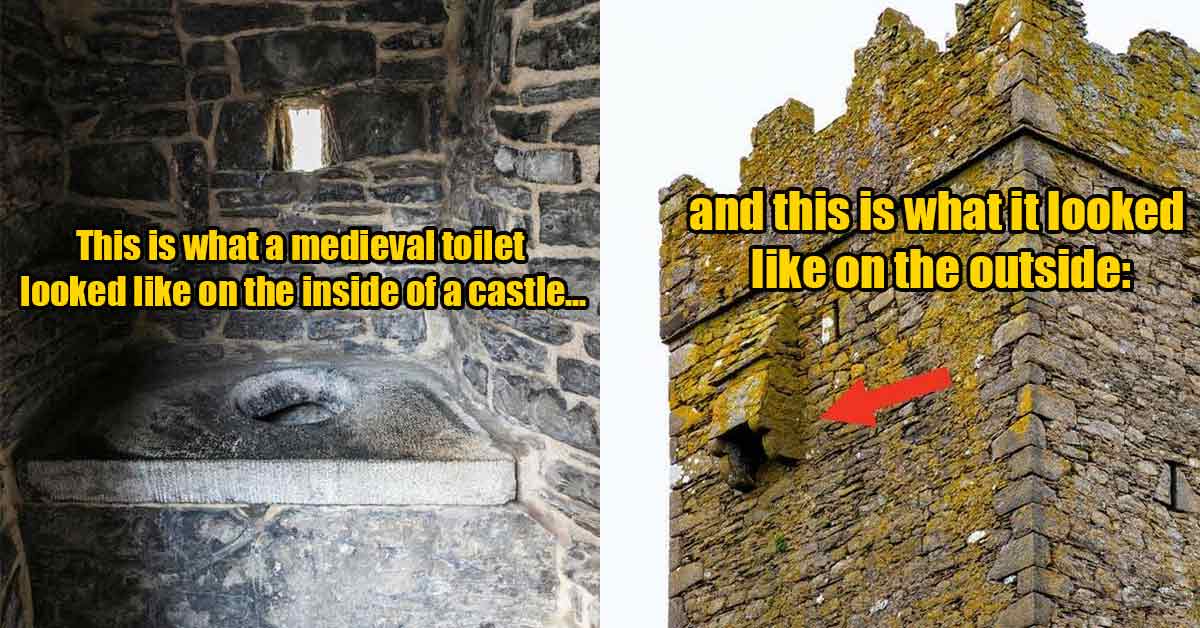 the toilet of a medieval castle - inside and outside