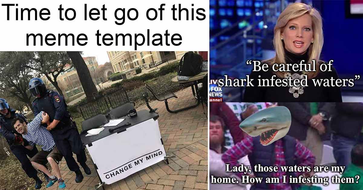 change my mind -  steven crowder being arrested  - shark meme