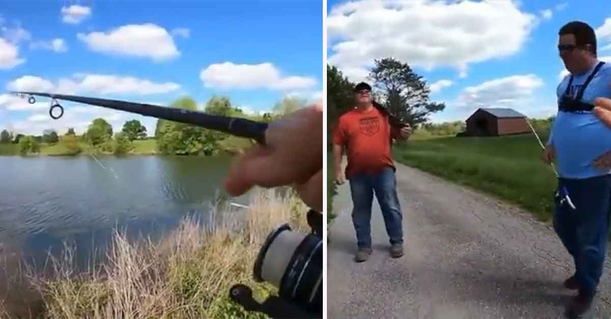 man fishing gets shot at by trigger happy neighbor