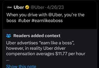 Twitter's Community Notes Rips Uber Ad to Shreds