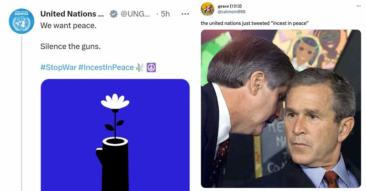 UN Incest in peace tweet