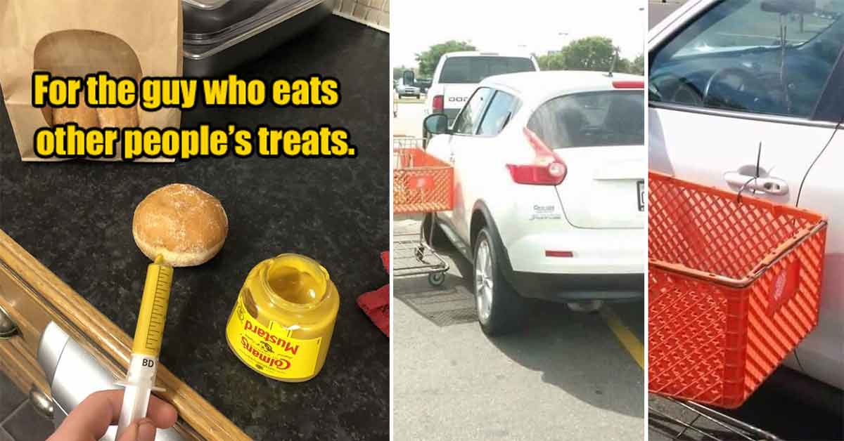 man putting mustard inside of a donut  -  bad parker trolled